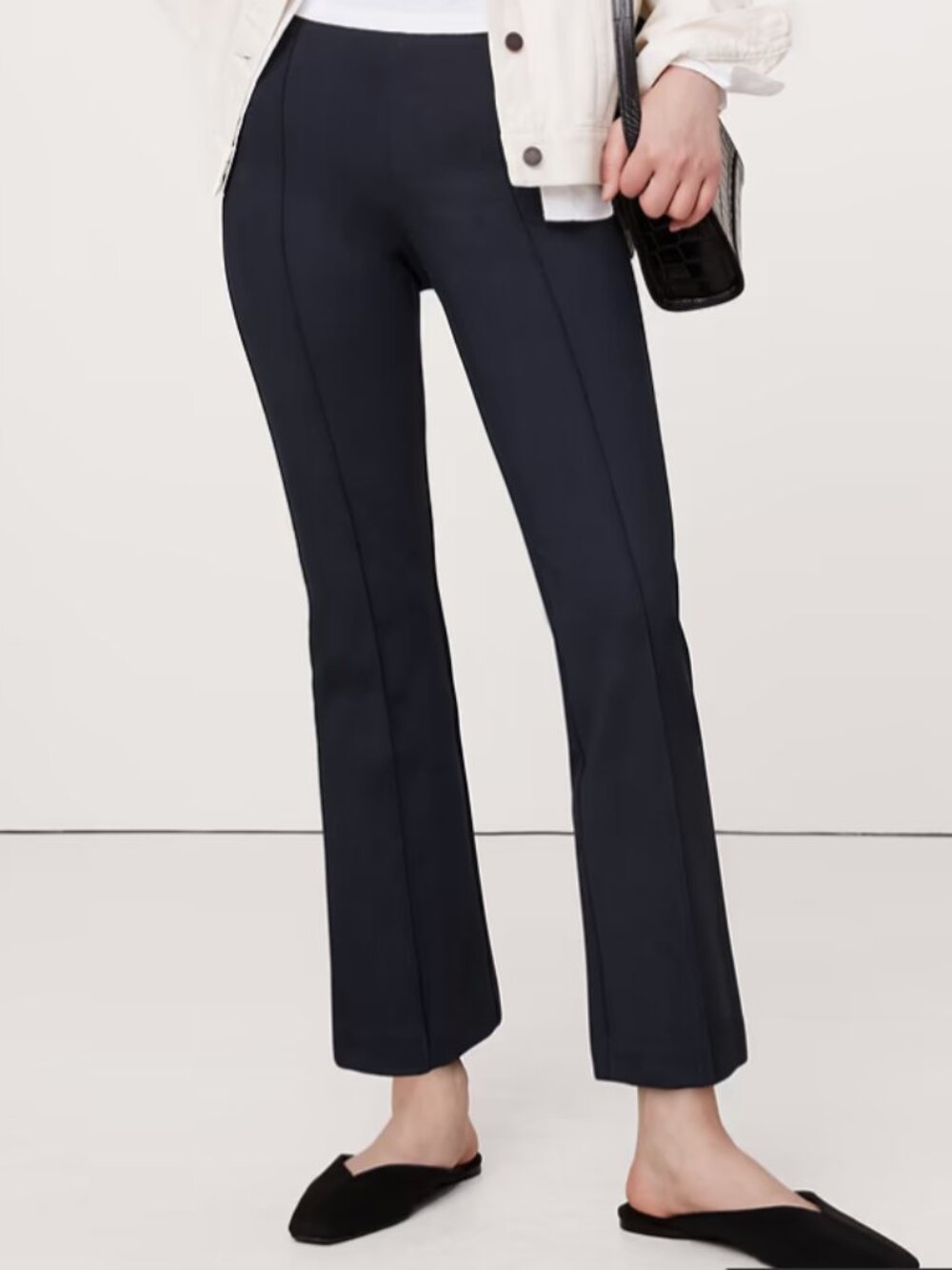 Banana Republic Women’s Black Pull-On Dress Pants Large Stretch Office Workwear